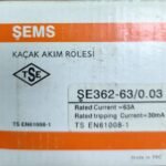 ŞEMS KAÇAK AKIM RÖLESİ