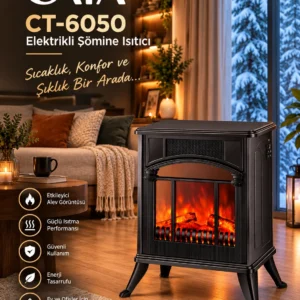 CATA  CT6050  ERCİYES ELEKTRİKLİ ŞÖMİNE